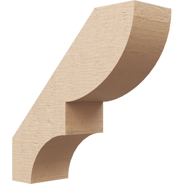 Ekena Millwork 5-inch W x 16-inch D x 16-inch H Ridgewood Rough Cedar Woodgrain TimberThane Knee Brace, Primed BRCUR05X16X16RIDRCPR - main